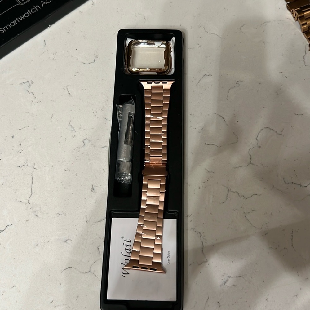 Brand new rose gold smartwatch stainless steel band